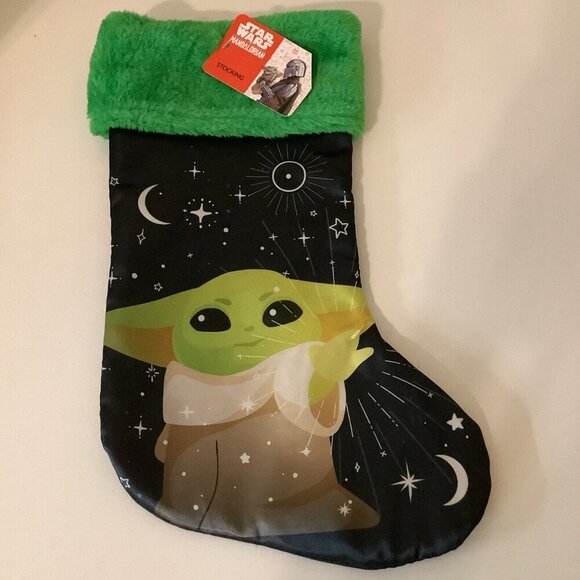 Star Wars Mandalorian Christmas Kids Silky Stocking New With Tags - Picture 2 of 4